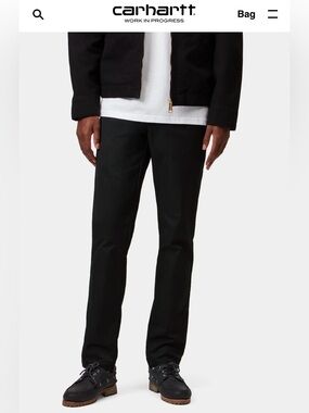 NWT Men’s Carhartt WIP Black Slim Straight Sid Pants
